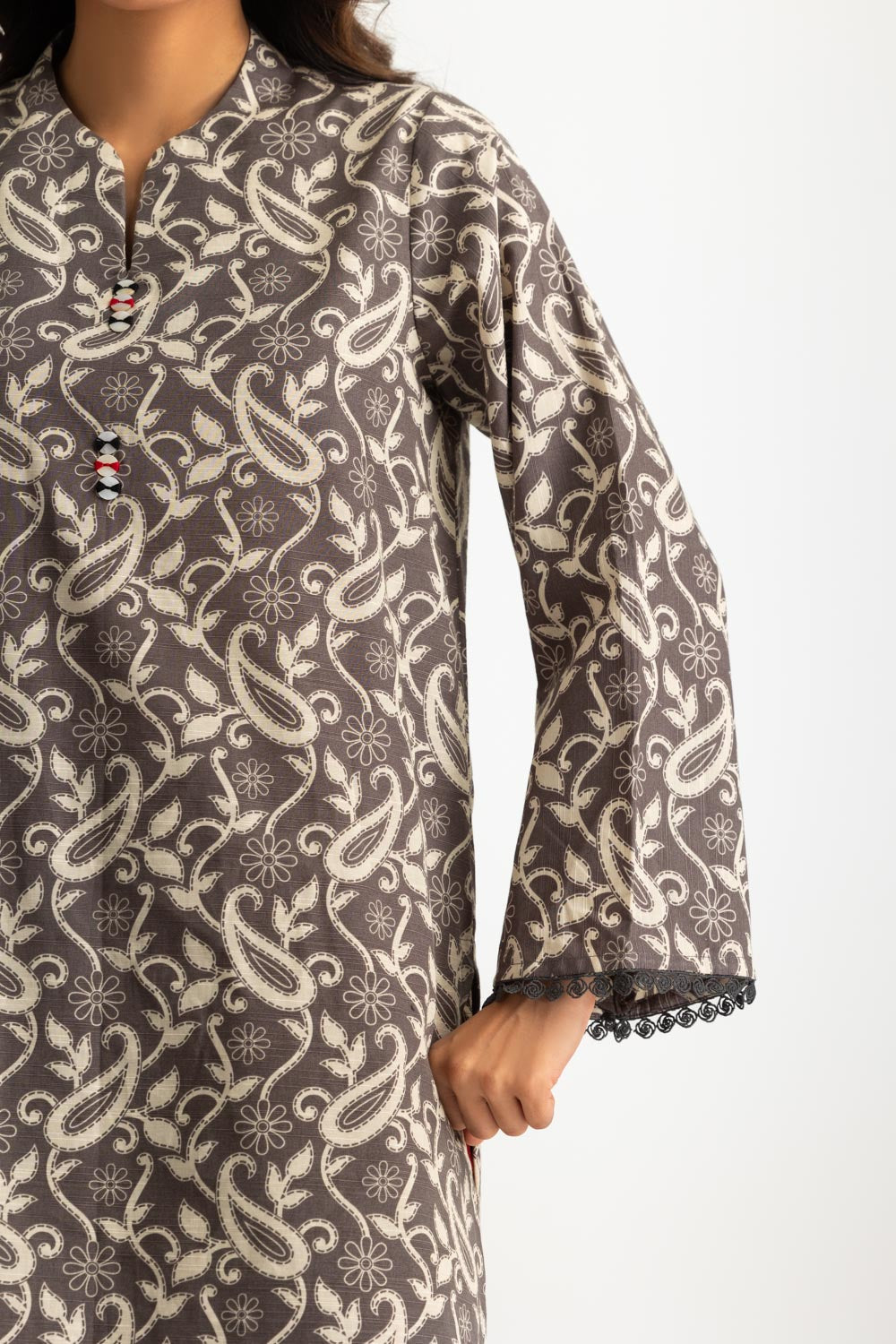 3PC Khaddar Slub Printed Suit