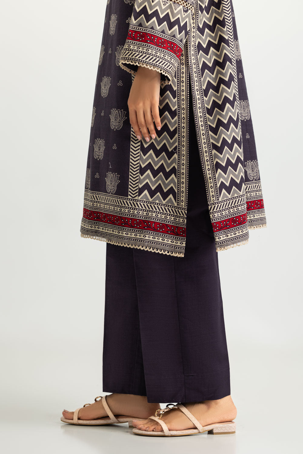 3PC Khaddar Slub Printed Suit