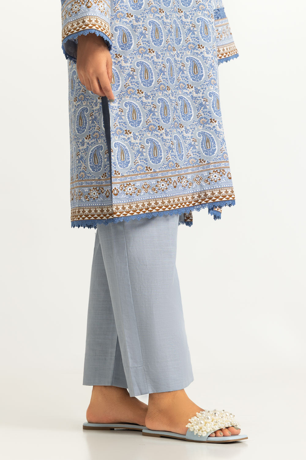 3PC Khaddar Slub Printed Suit