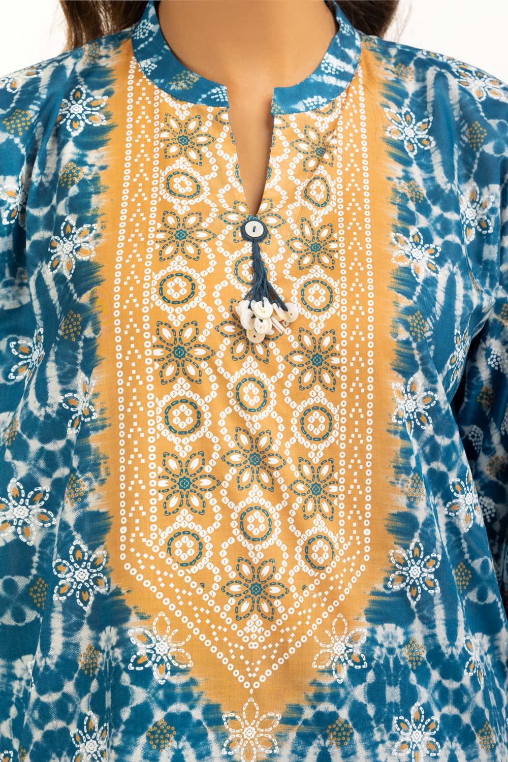 3Pc Lacquer Printed Lawn Suit