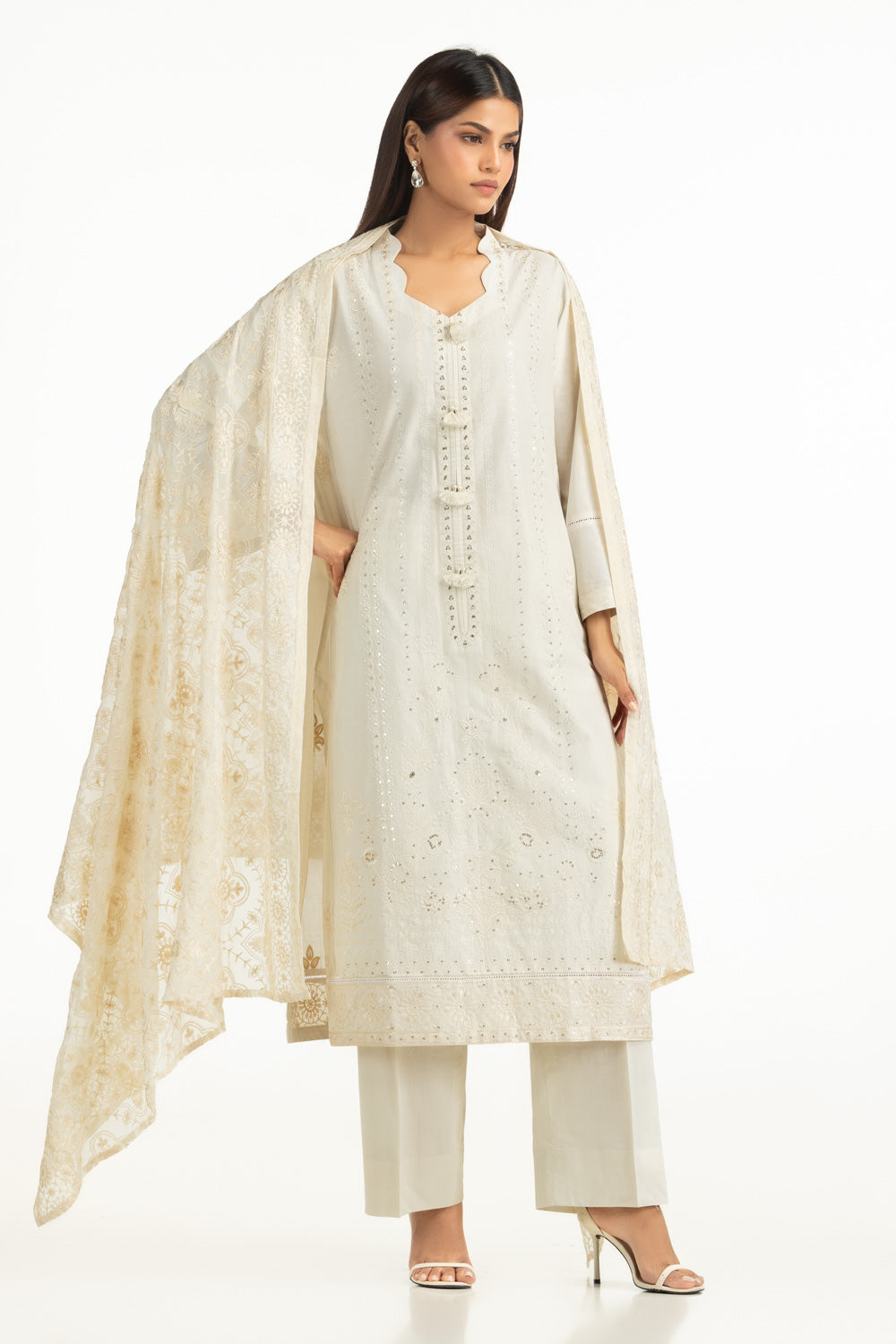3Pc Lawn Embroidered Suit