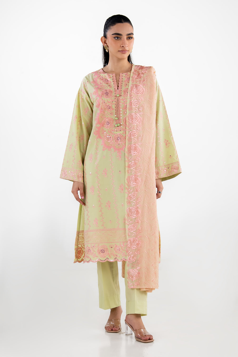 3Pc Lawn Embroidered Suit