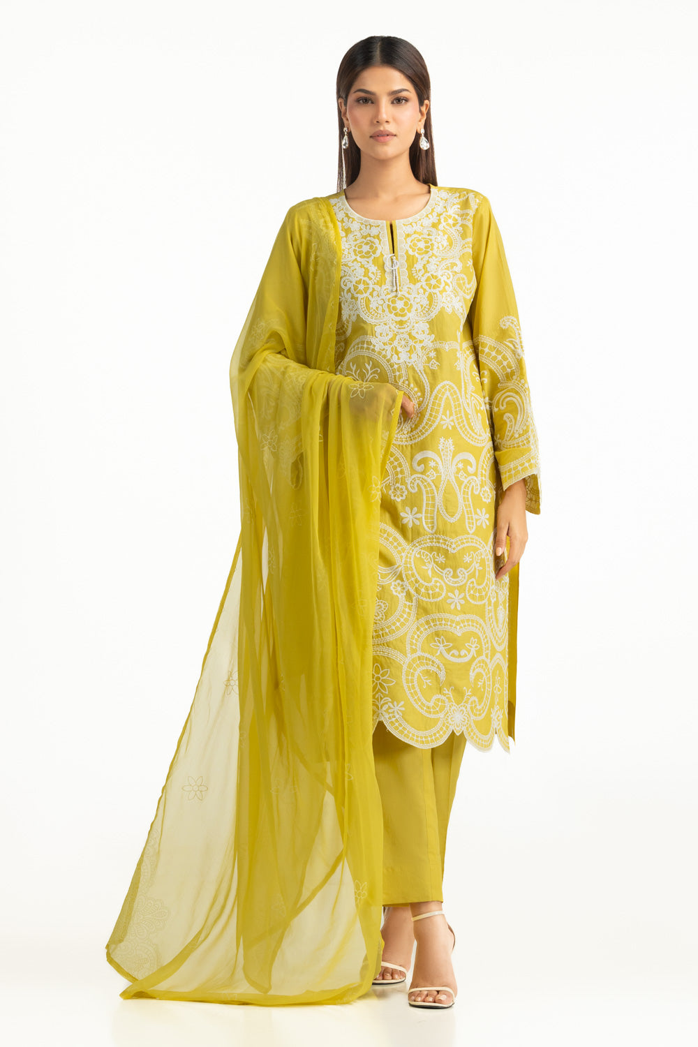 3Pc Lawn Embroidered Suit
