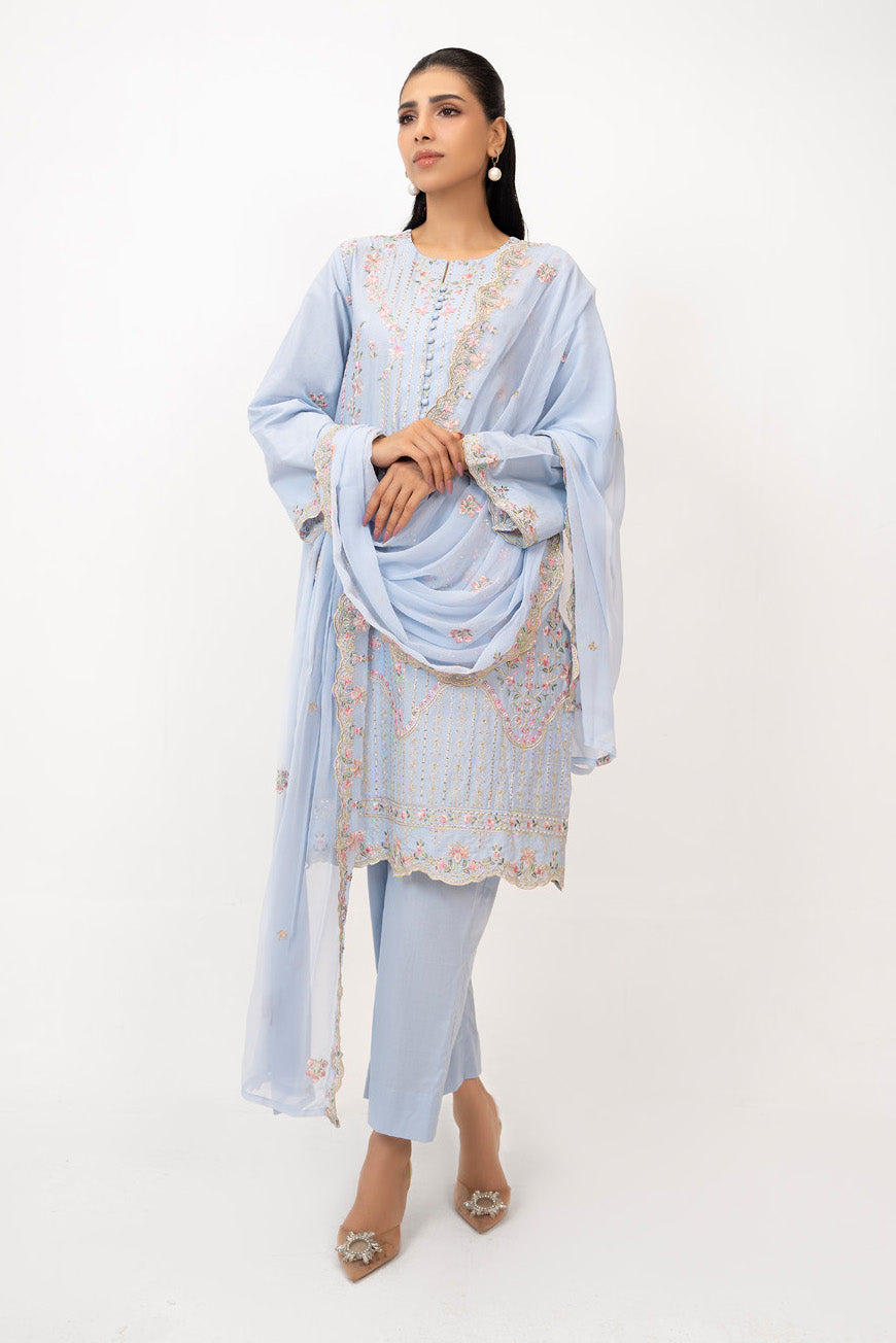 3Pc Lawn Embroidered Suit