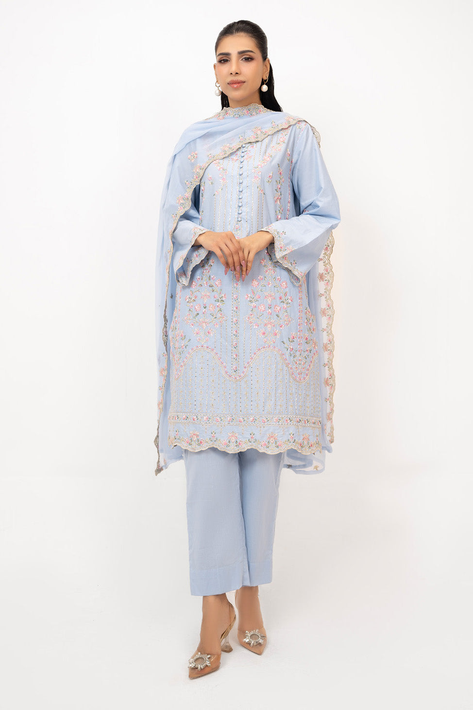 3Pc Lawn Embroidered Suit