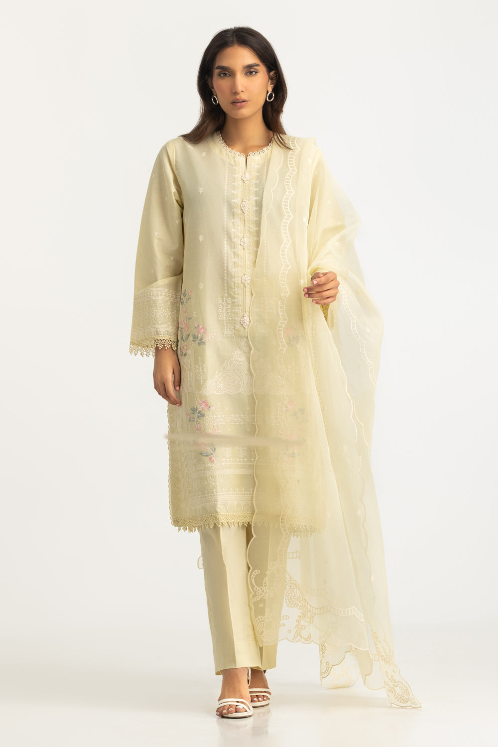 3Pc Lawn Embroidered Suit