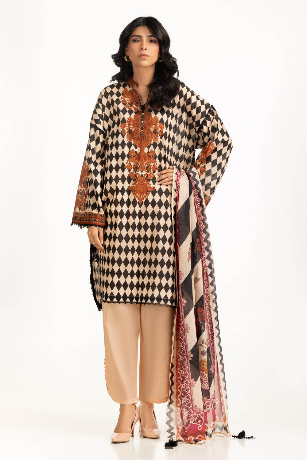3Pc Lawn Printed Suit