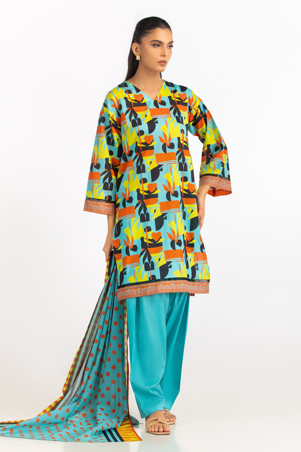 3Pc Lawn Printed Suit