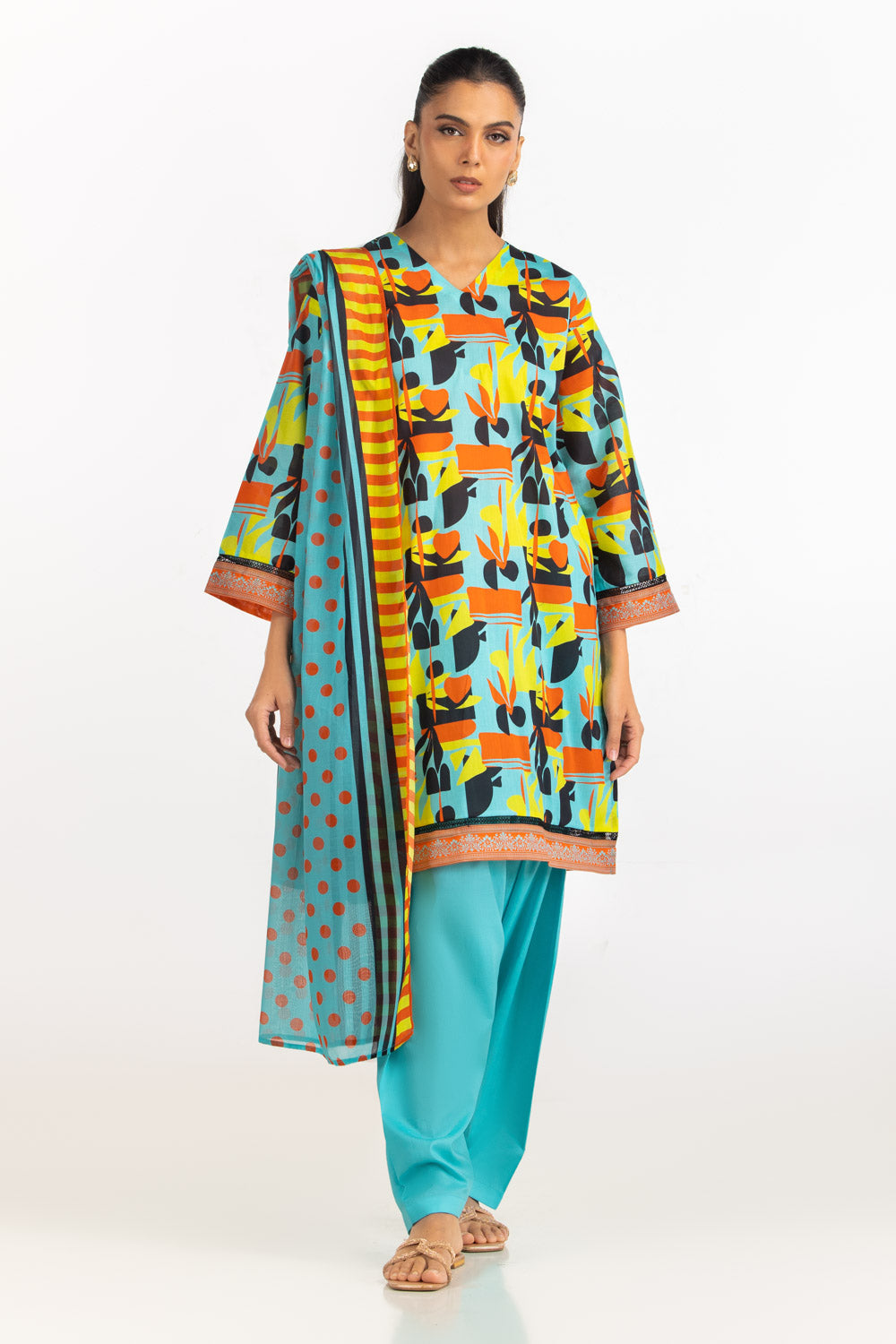 3Pc Lawn Printed Suit
