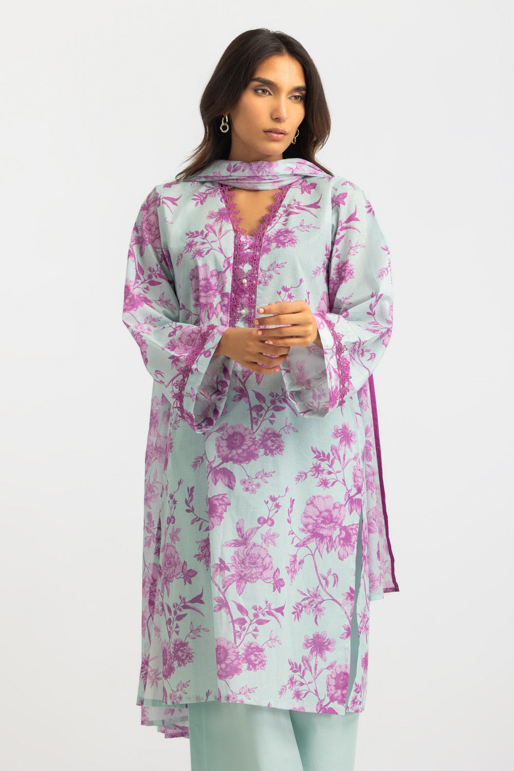 3Pc Lawn Printed Suit