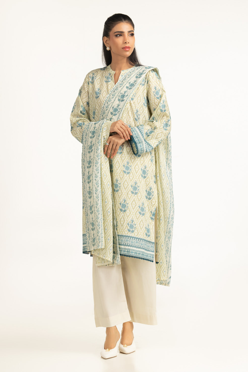 3Pc Lawn Printed Suit