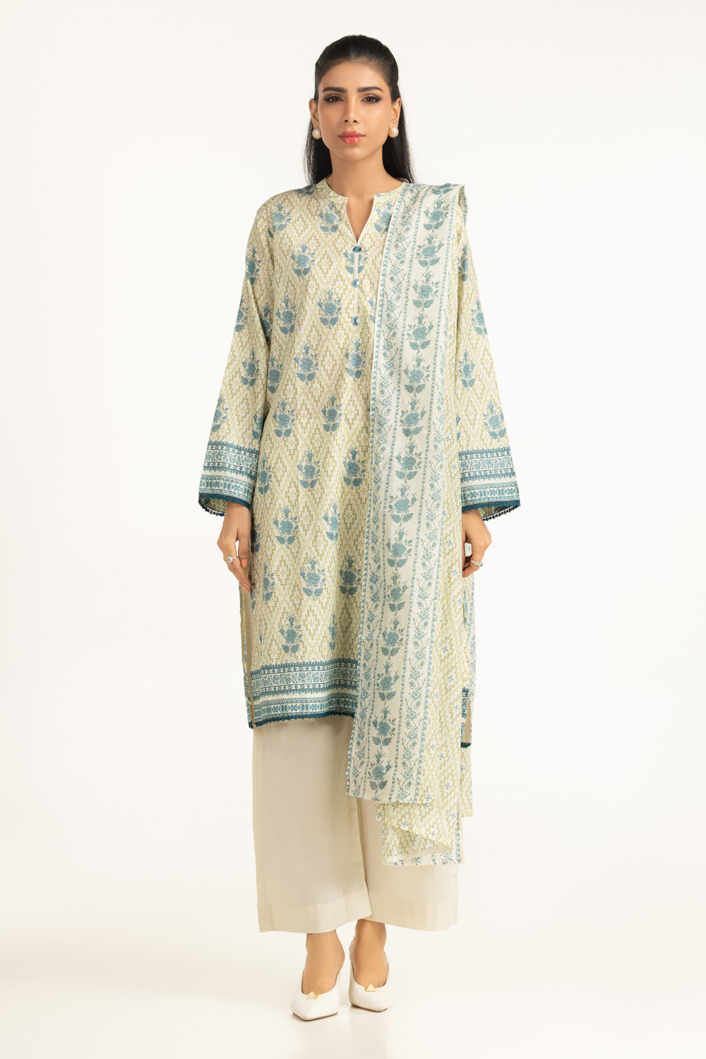 3Pc Lawn Printed Suit