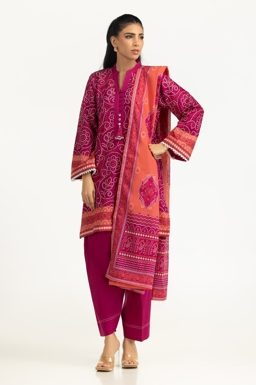 3Pc Lawn Printed Suit