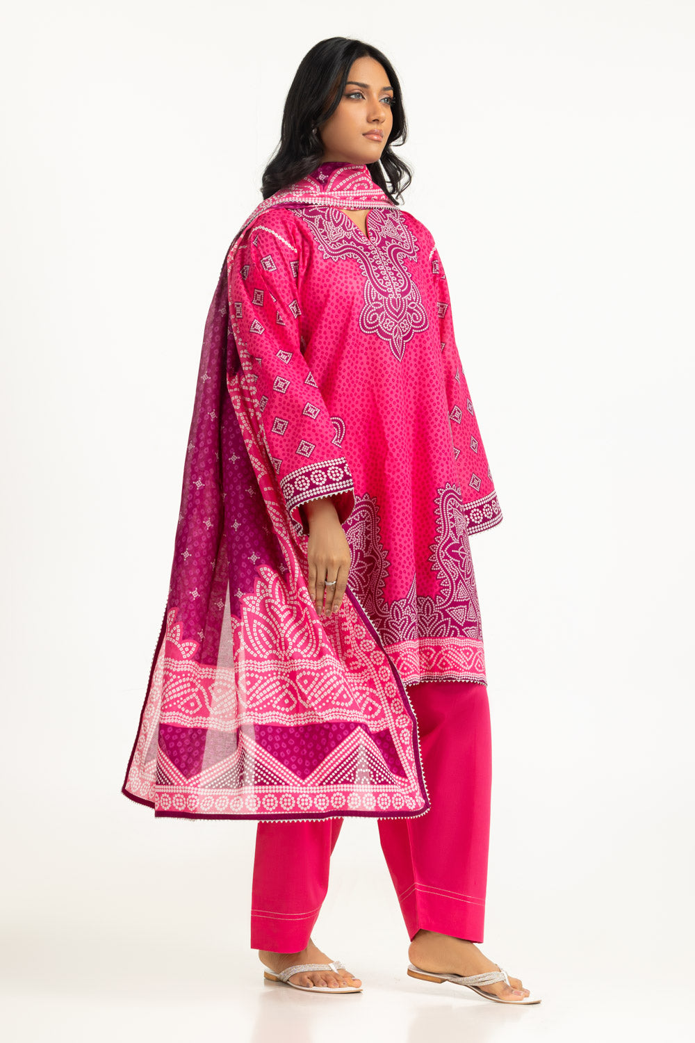 3Pc Lawn Printed Suit
