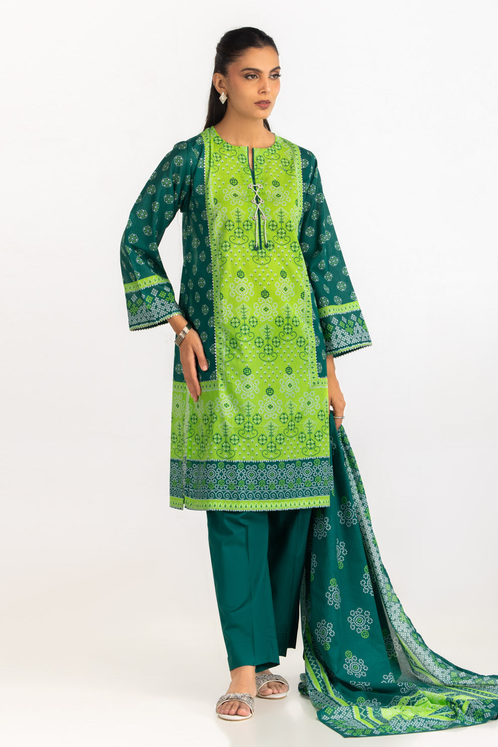 3Pc Lawn Printed Suit