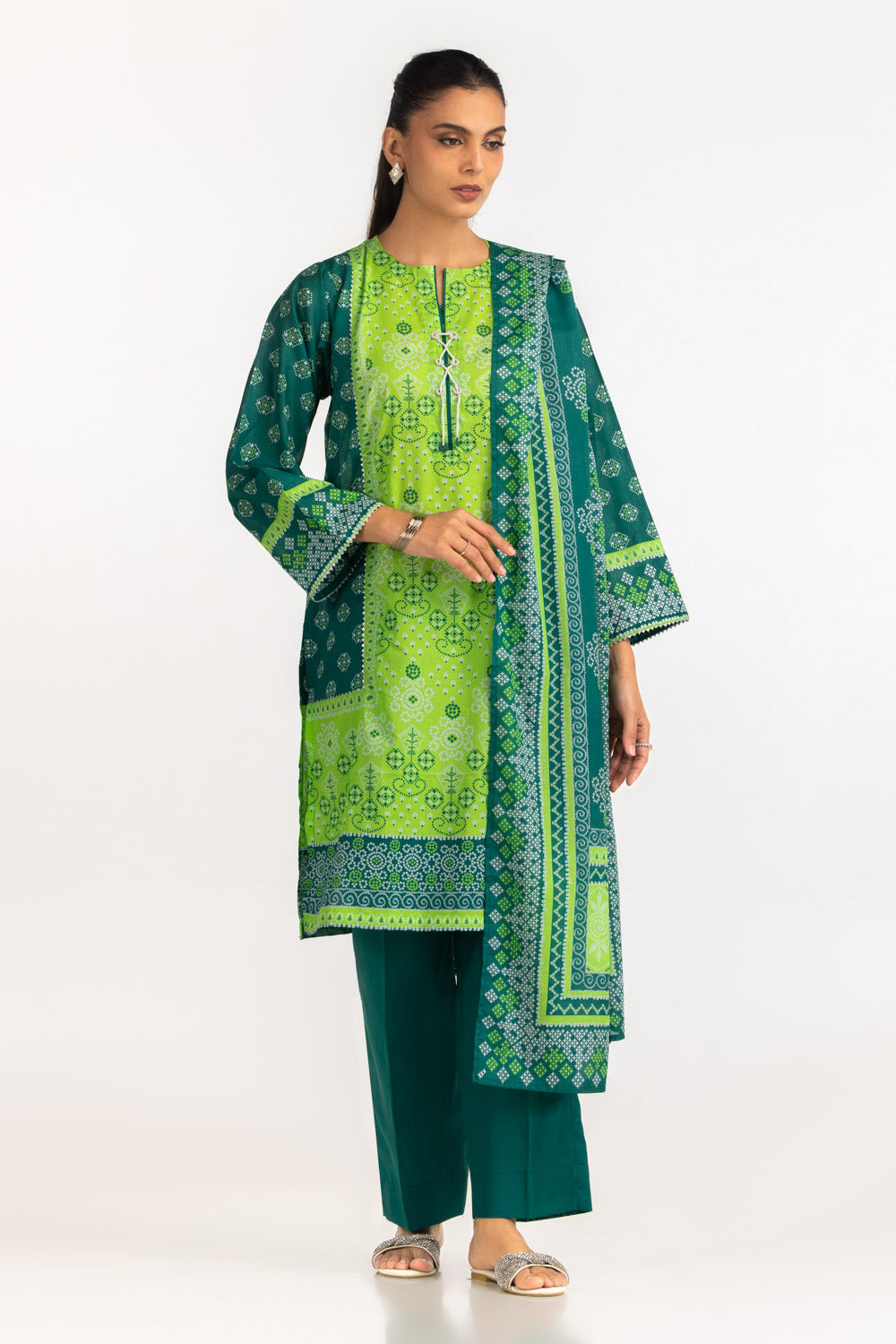 3Pc Lawn Printed Suit
