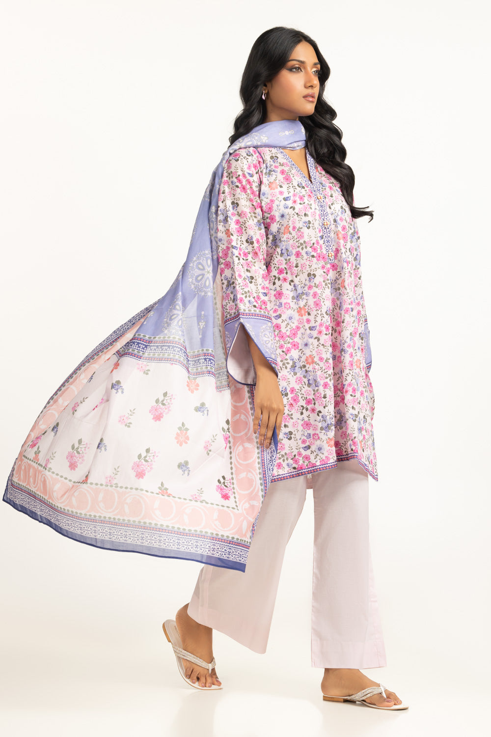 3Pc Lawn Printed Suit