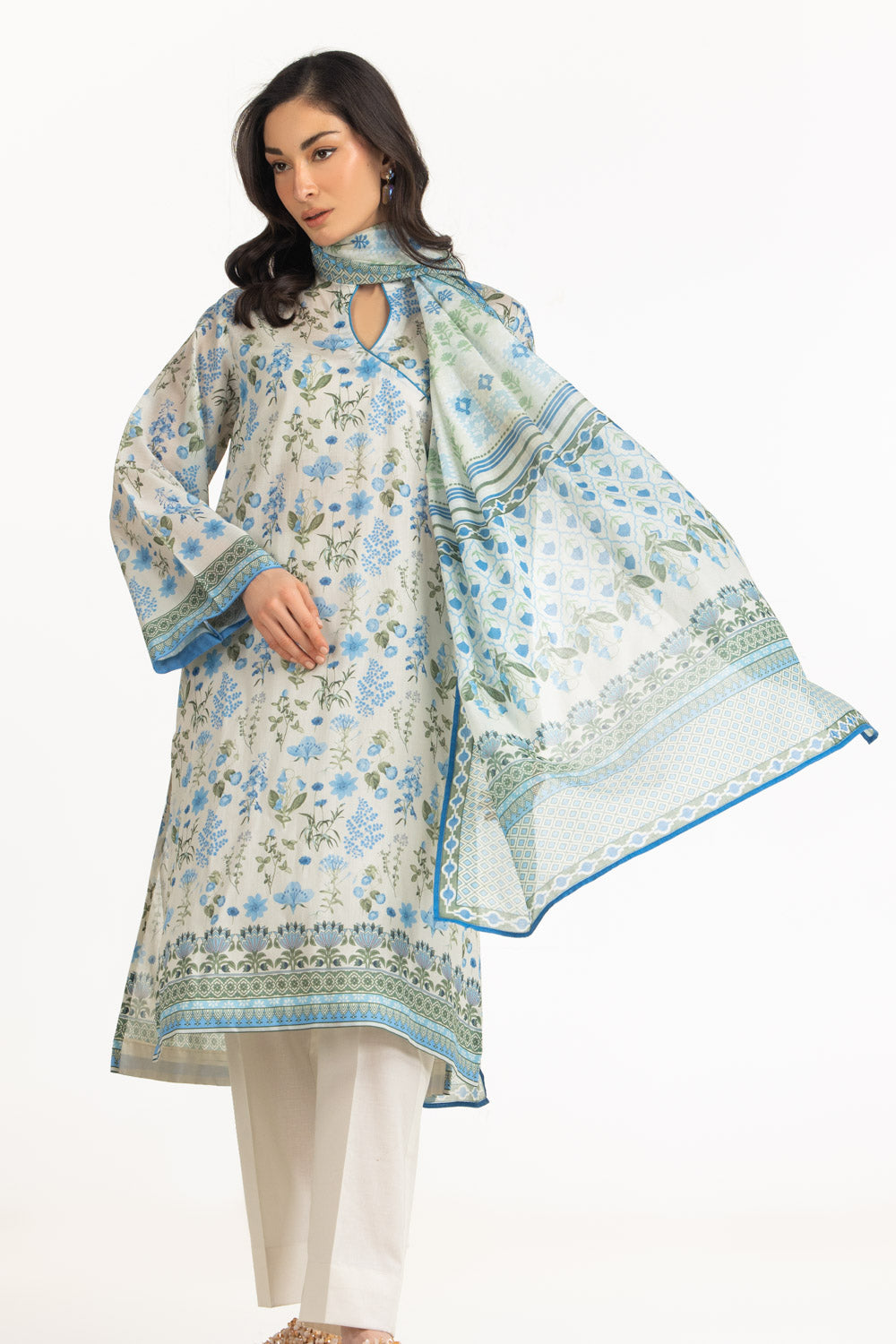 3Pc Lawn Printed Suit