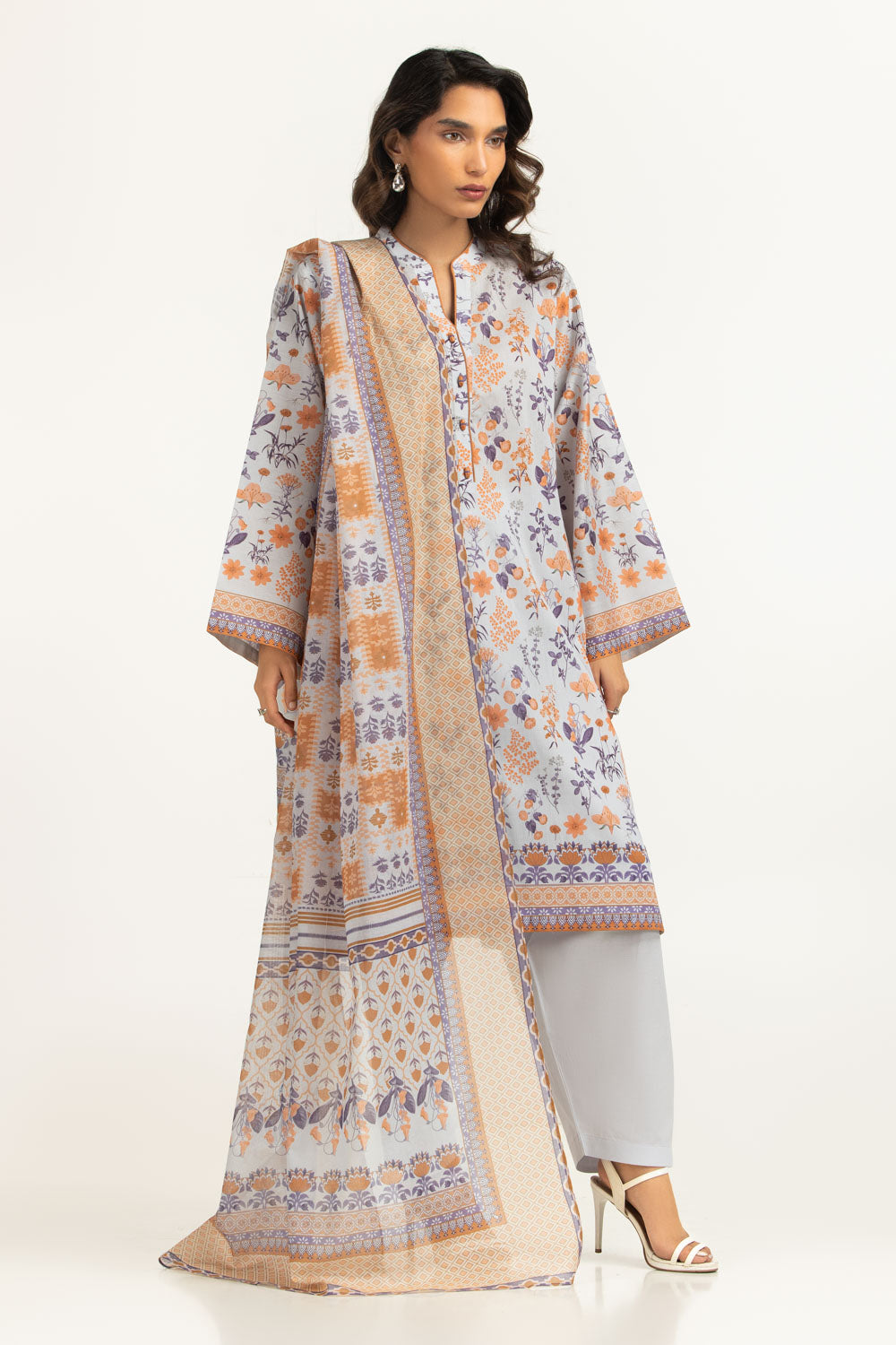 3Pc Lawn Printed Suit