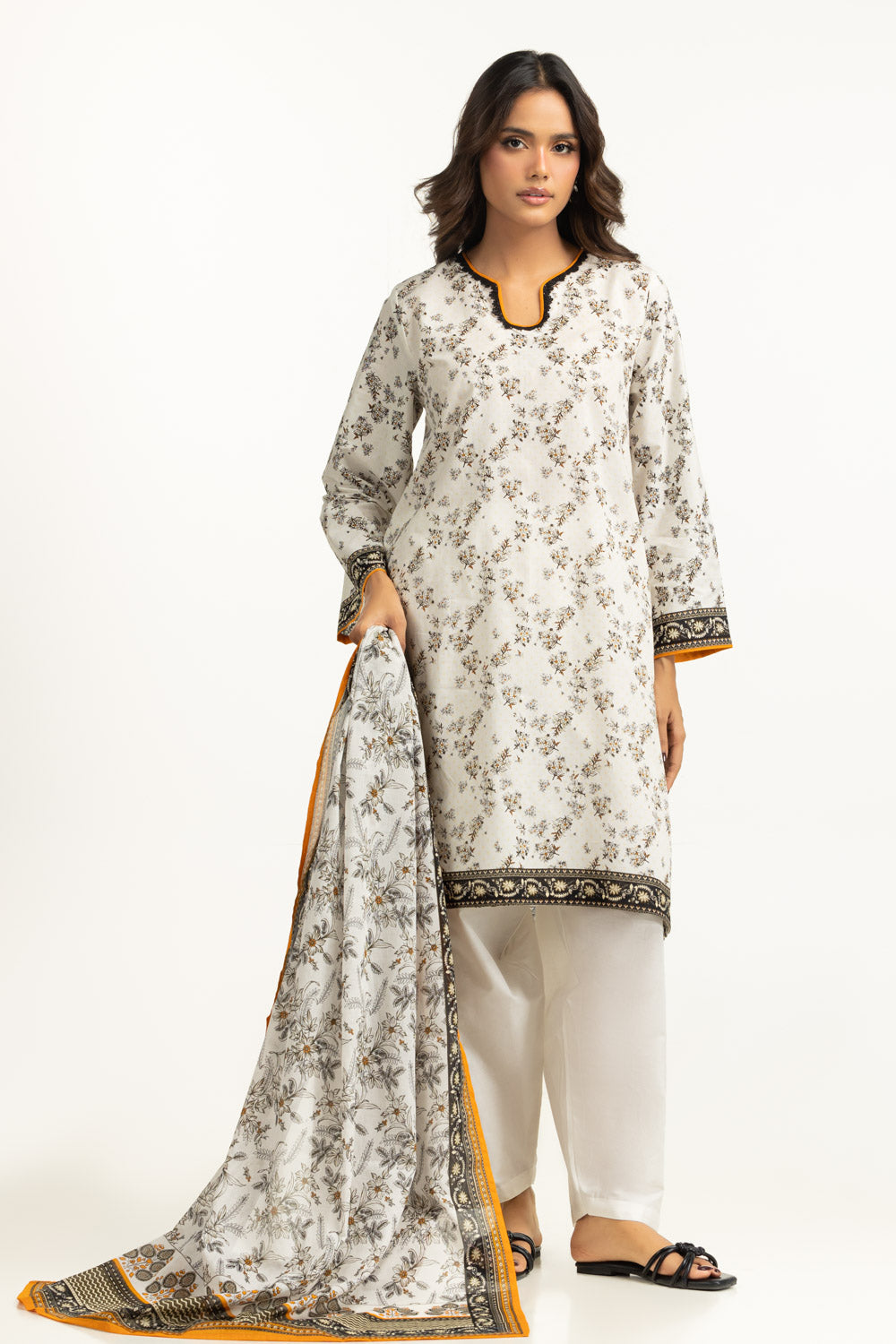 3Pc Lawn Printed Suit
