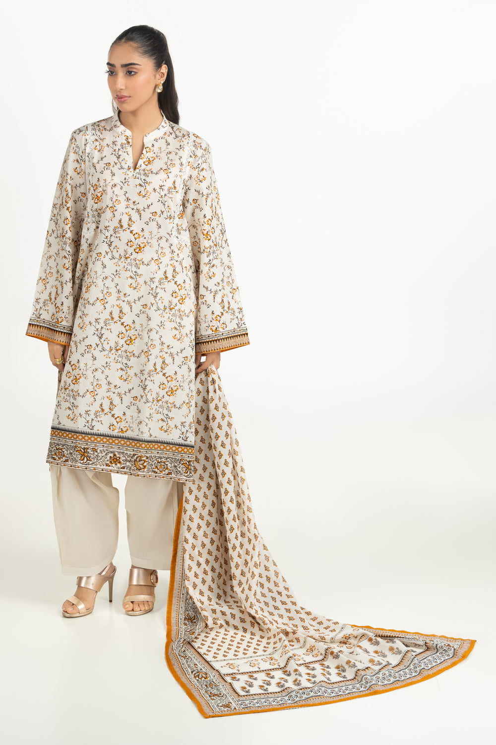 3Pc Lawn Printed Suit