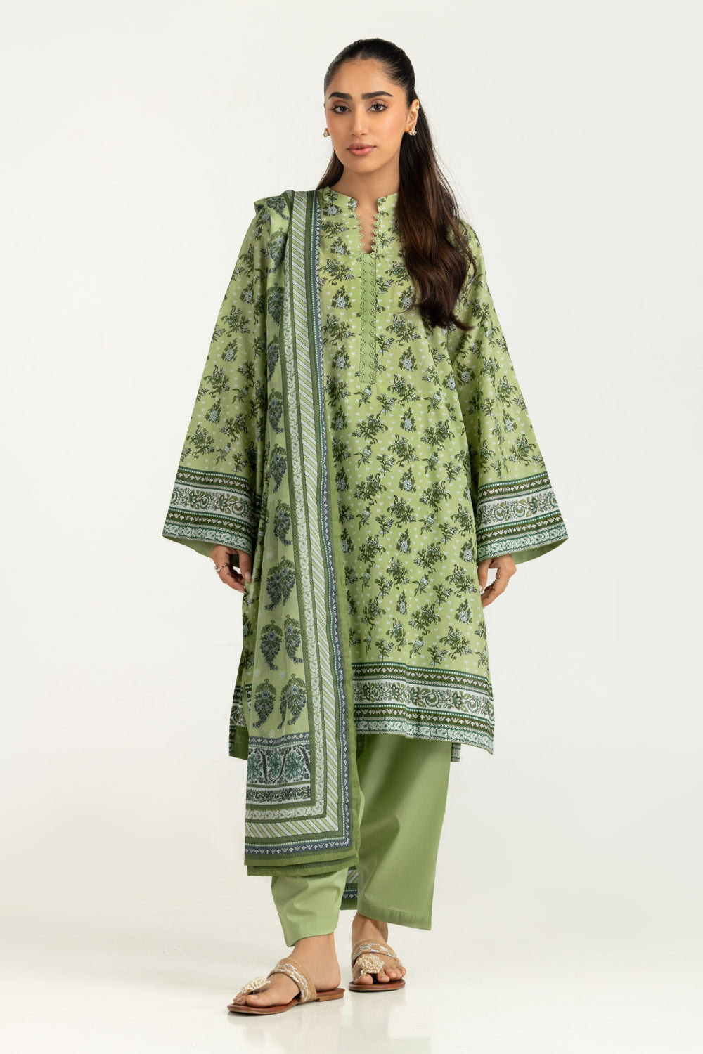 3Pc Lawn Printed Suit