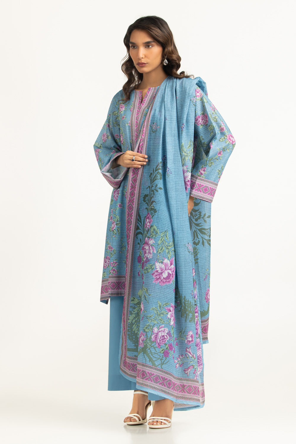 3Pc Lawn Printed Suit
