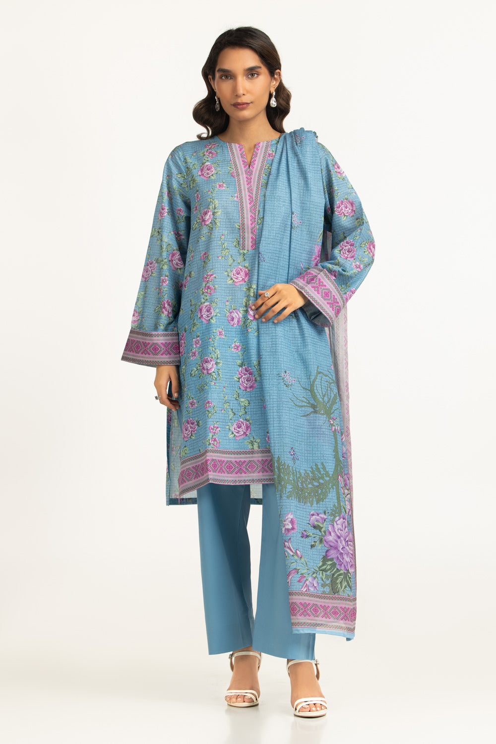 3Pc Lawn Printed Suit