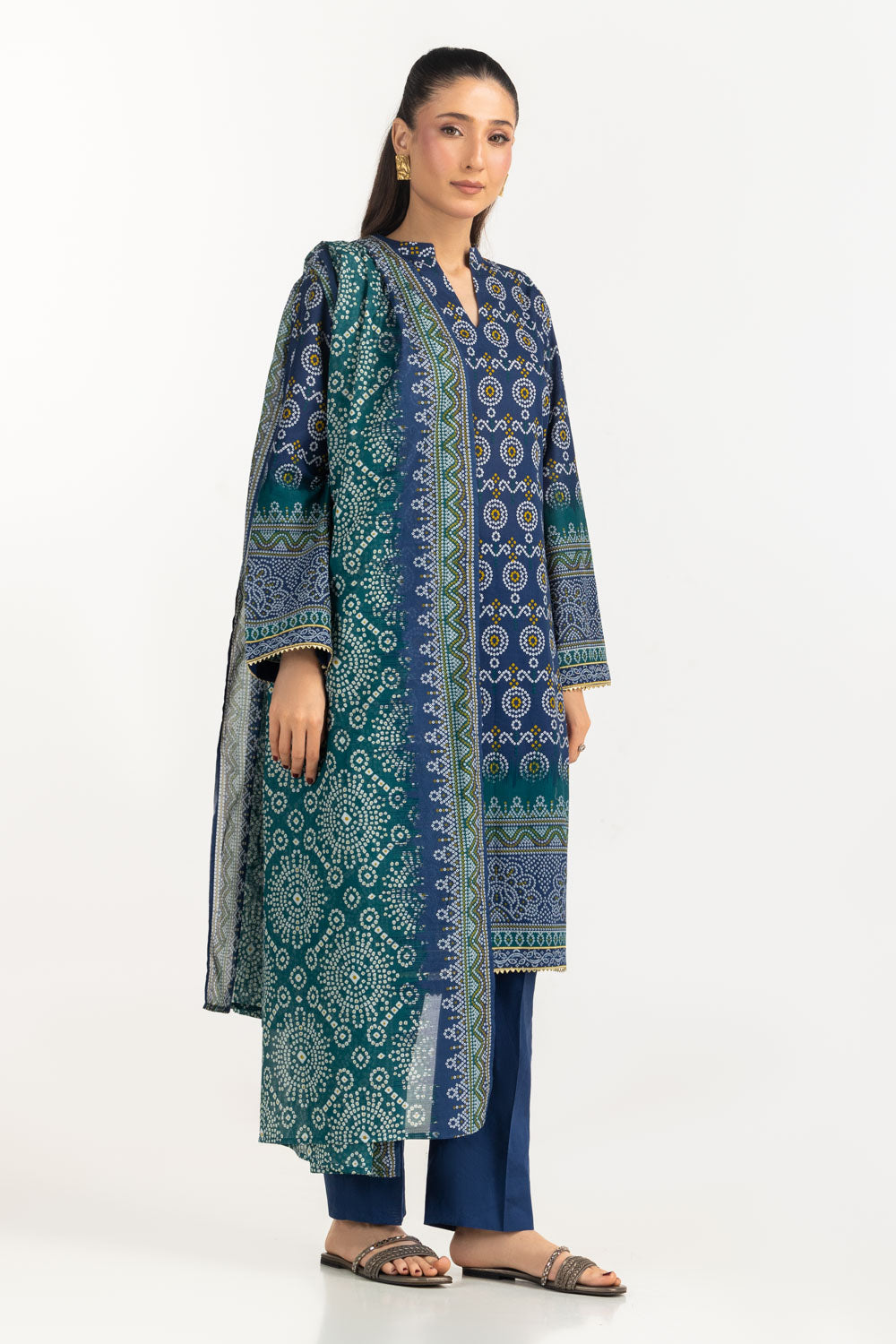 3Pc Lawn Printed Suit