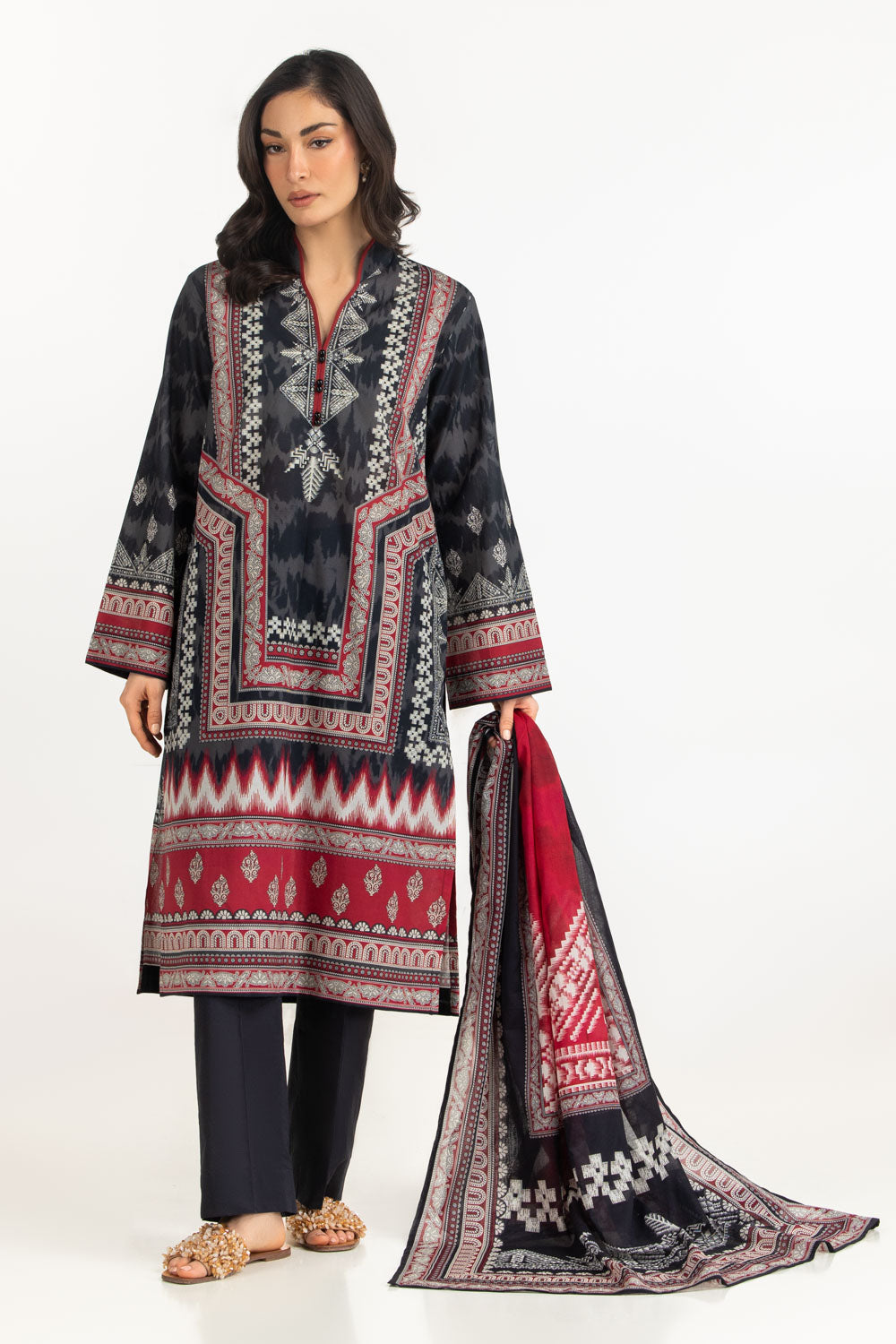 3Pc Lawn Printed Suit