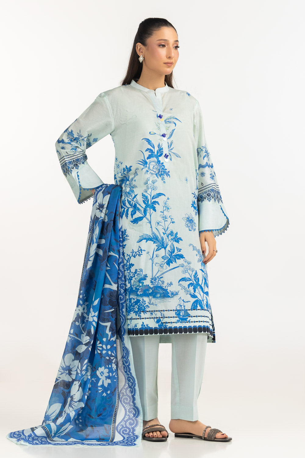 3Pc Lawn Printed Suit