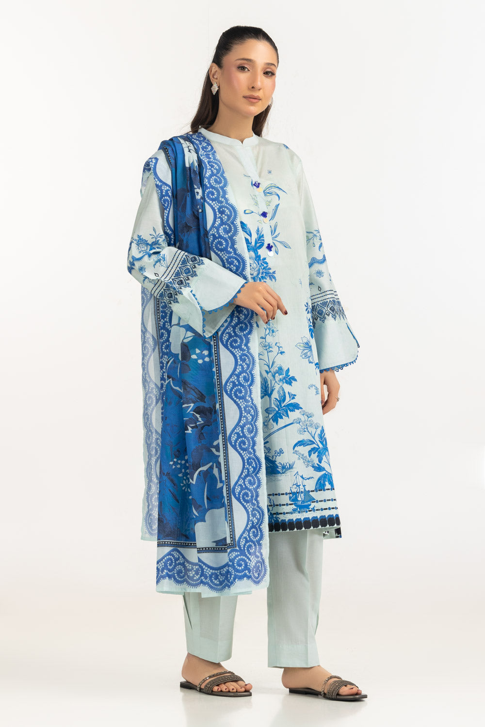 3Pc Lawn Printed Suit