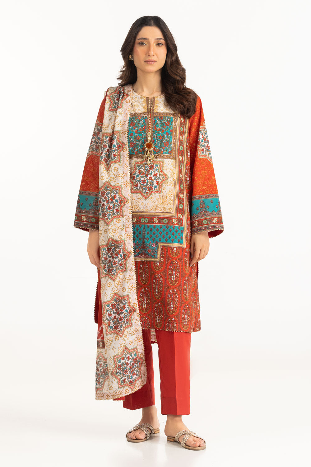 3Pc Lawn Printed Suit