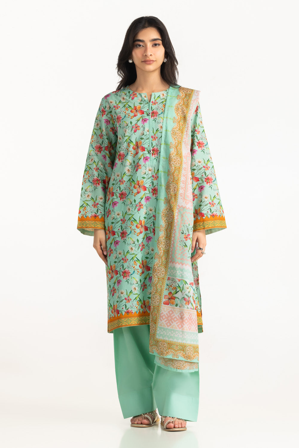 3Pc Lawn Printed Suit