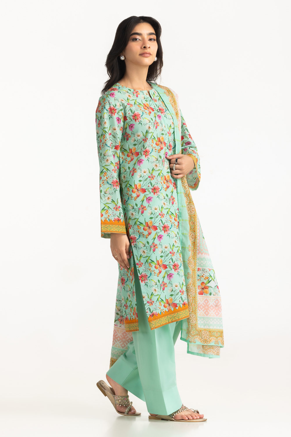 3Pc Lawn Printed Suit