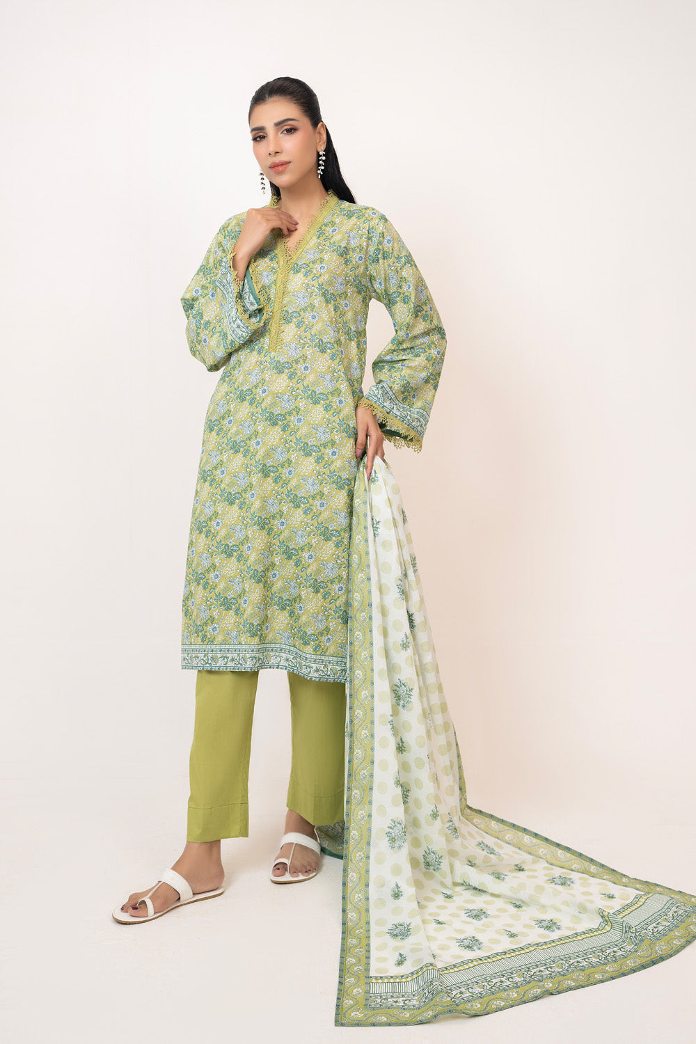 3Pc Lawn Printed Suit