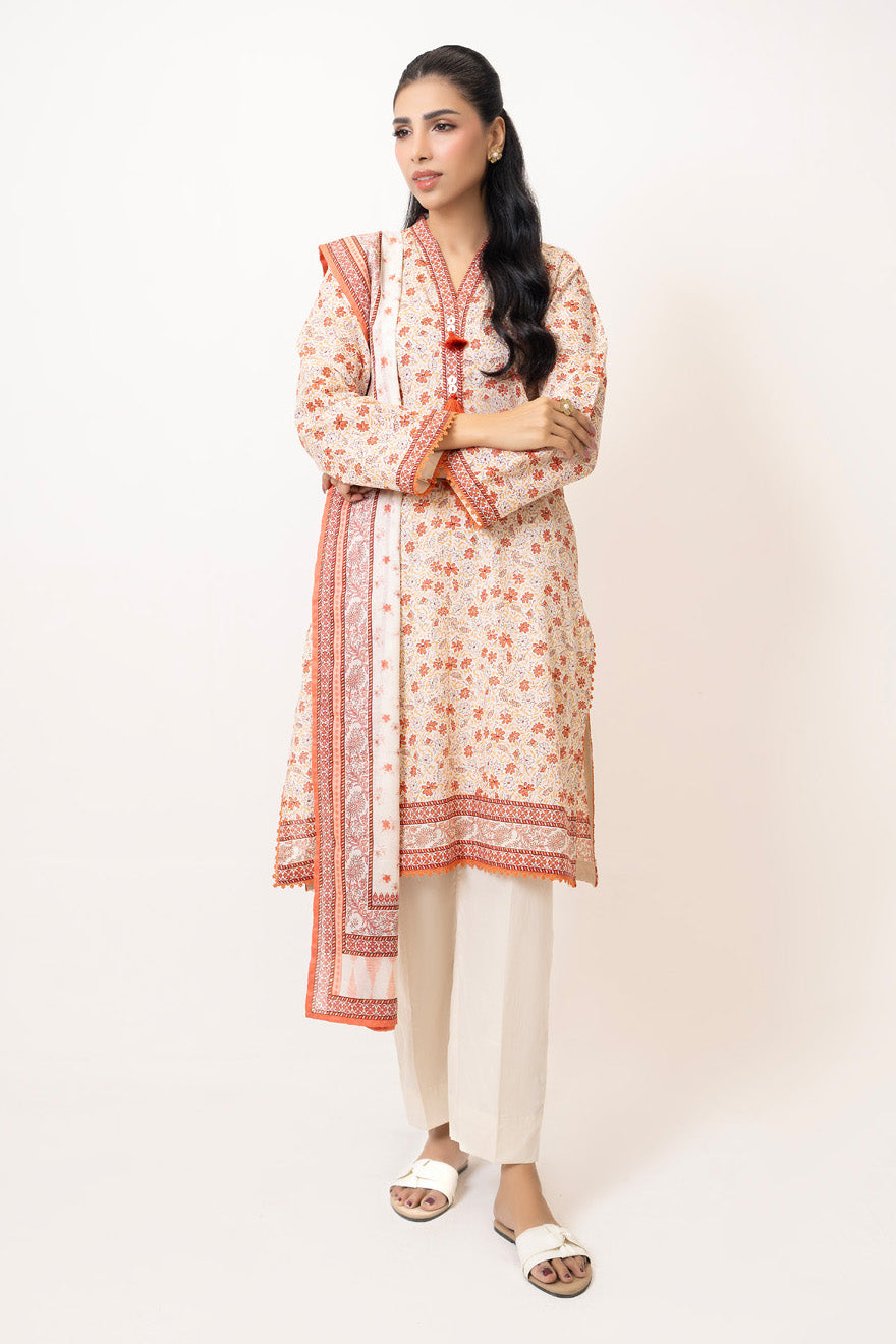 3Pc Lawn Printed Suit