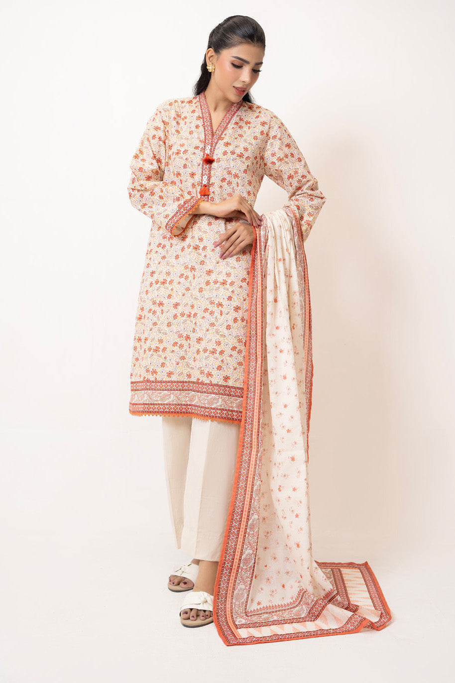 3Pc Lawn Printed Suit