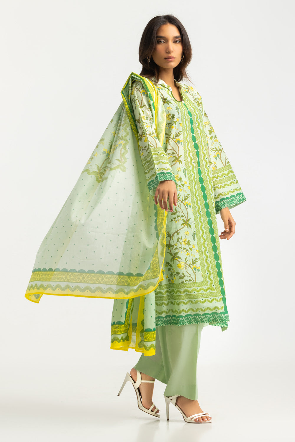 3Pc Lawn Printed Suit