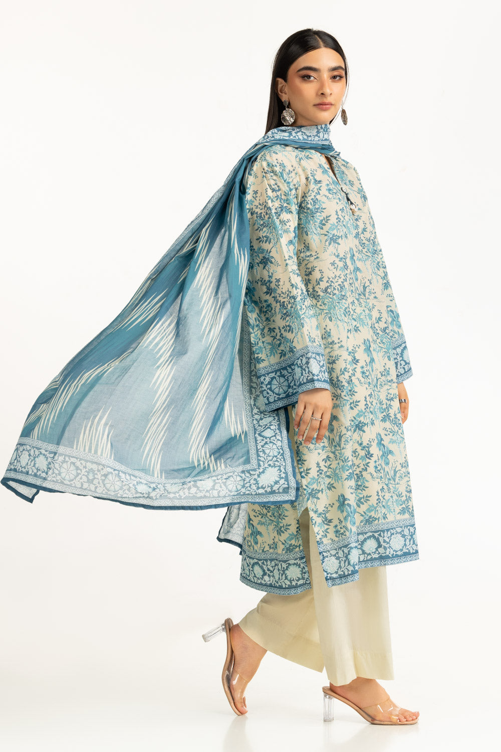 3Pc Lawn Printed Suit