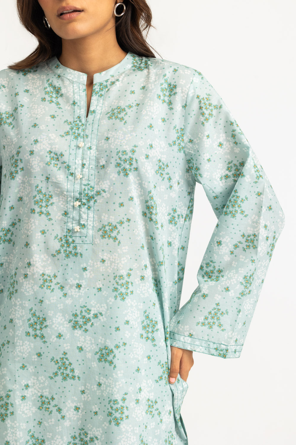 3Pc Lawn Printed Suit With Embroidered Dupatta