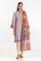 3Pc Lawn Printed Suit With Embroidered