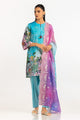 3Pc Lawn Printed Suit With Embroidered