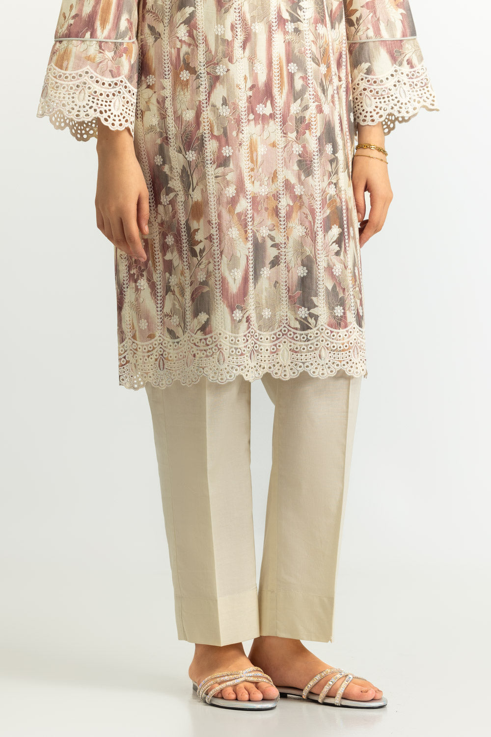 3PC Lawn Printed Suit With Embroidered