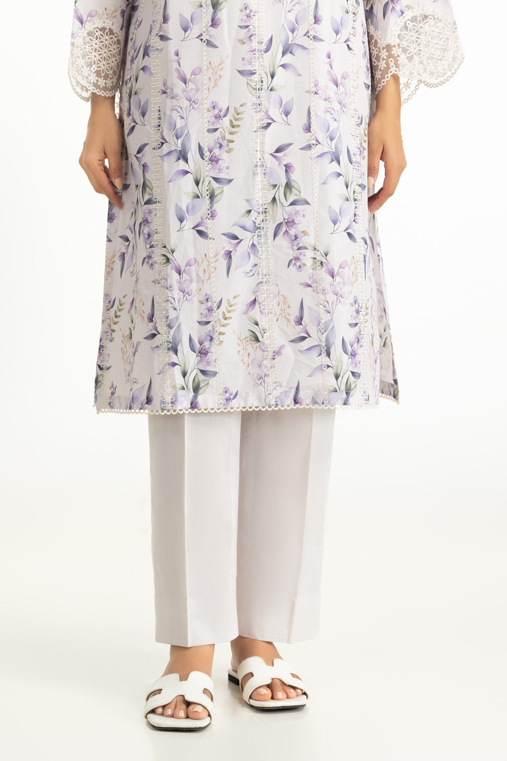 3Pc Lawn Printed With Embroidered Suit