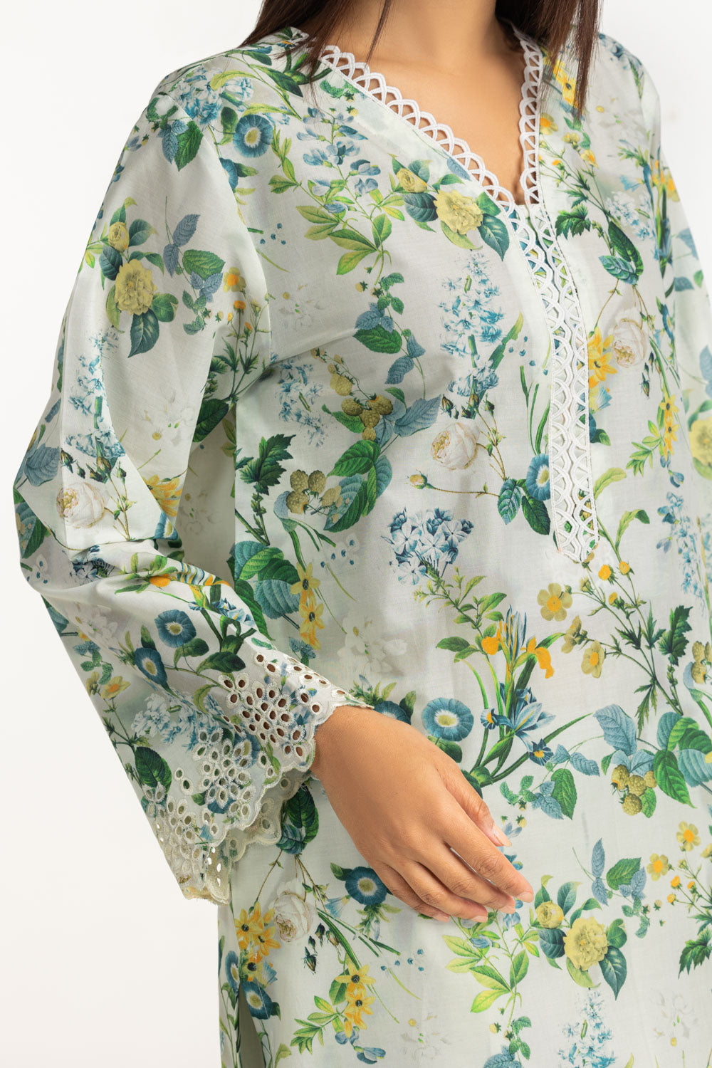 3Pc Lawn Printed With Embroidered Suit