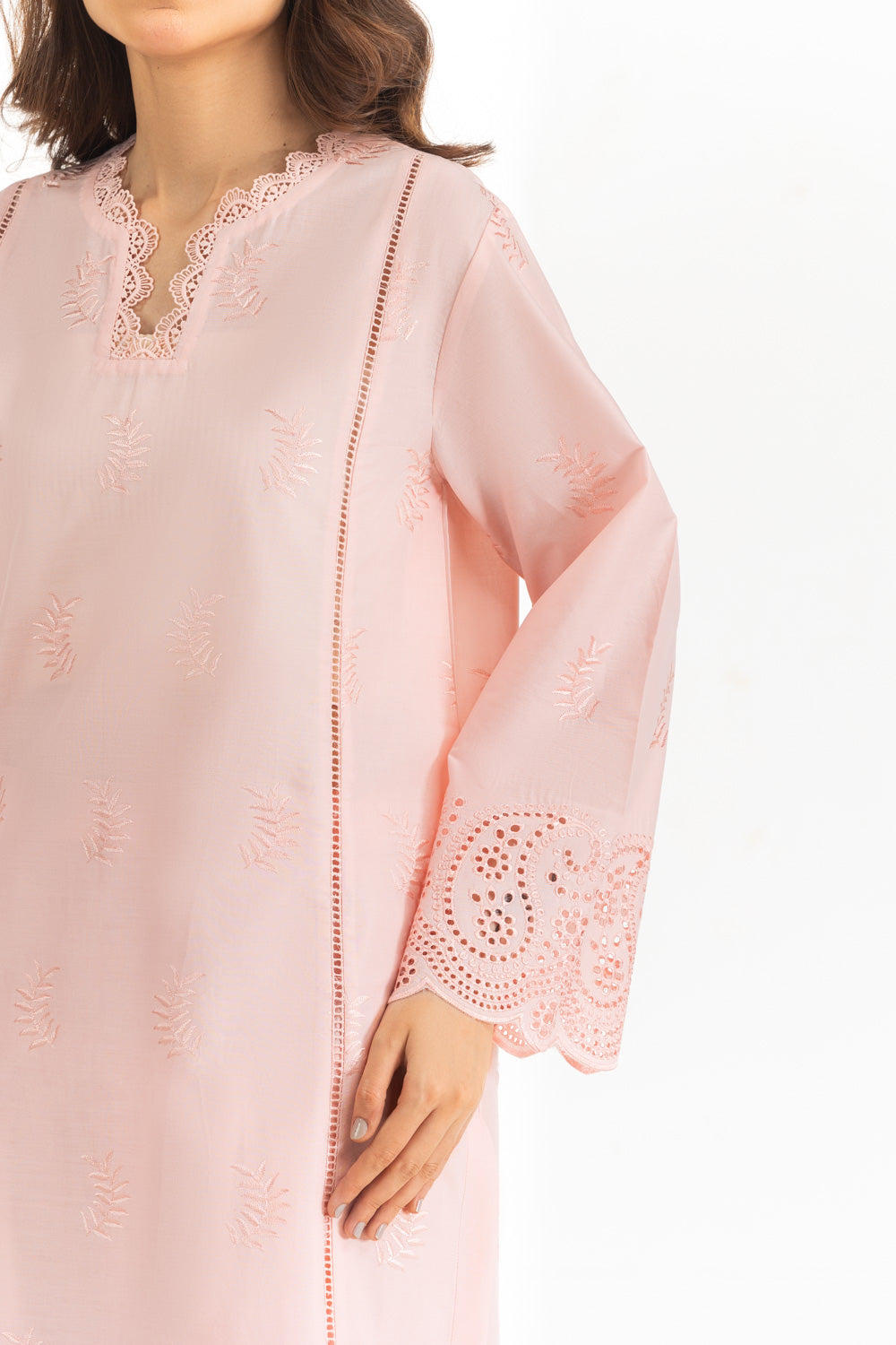 3Pc Lawn Schiffli Embroidered Suit