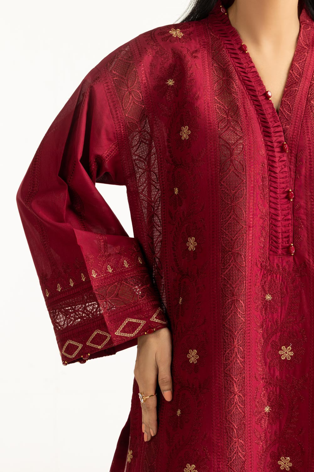 3Pc Lawn Sequence Embroidered Suit