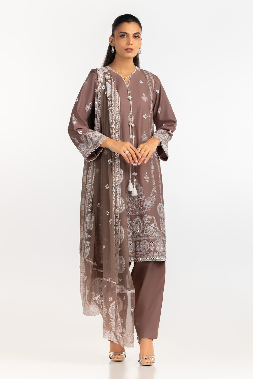 3PC Lawn Sequins Embroiderd Suit