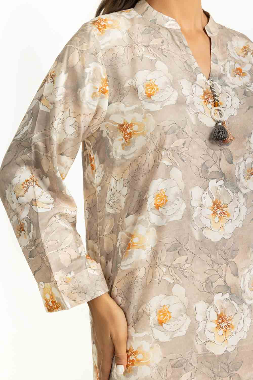3PC Linen Printed Suit - W-AP-UTS-25-443391